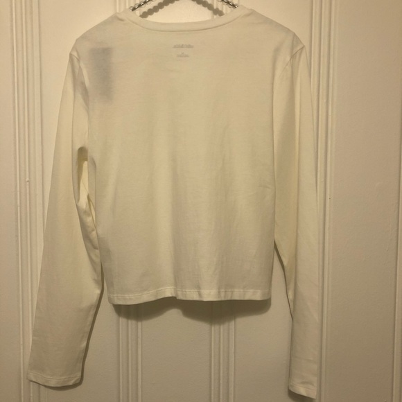 Wild Fable Classic Long Sleeve White Tee MEDIUM - Picture 8 of 14